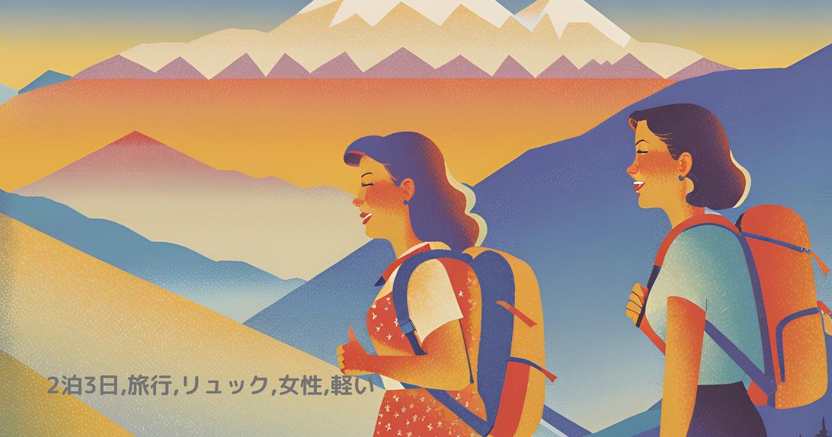 2泊3日,旅行,リュック,女性,軽い