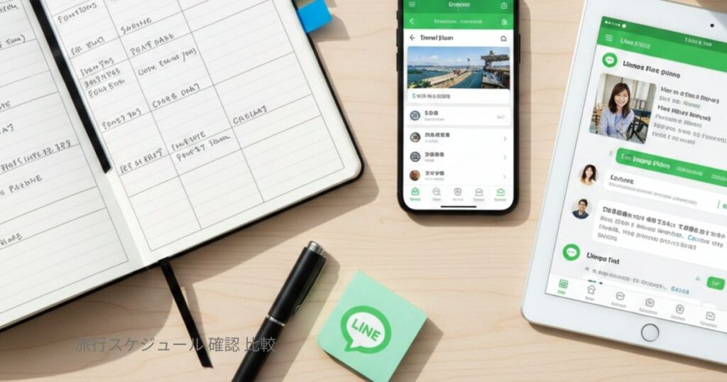 旅行スケジュール 確認 比較